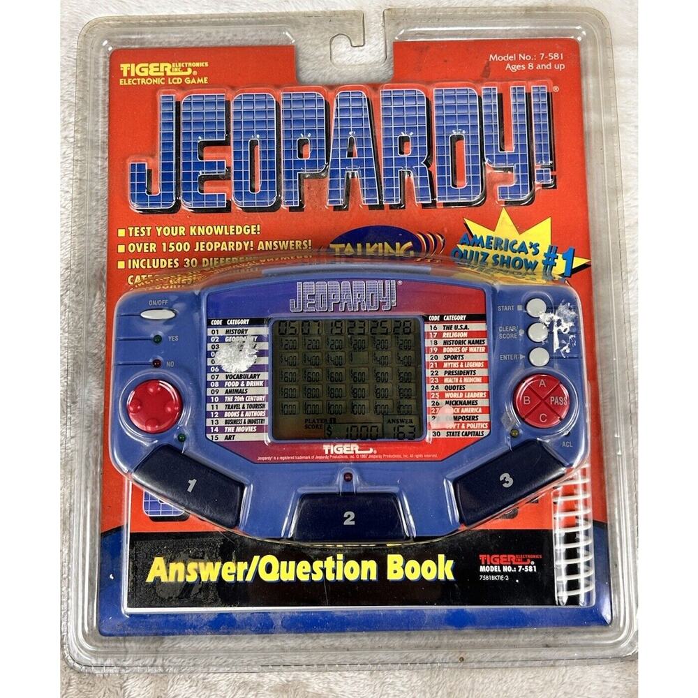 NEW Tiger Electronics Jeopardy Hand Held LCD Game Show 1997 Model 7-581 Sealed
